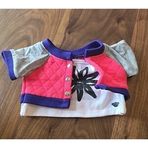 Build-A-Bear Workshop Pink & Gray Quilted Two-fer Jacket BABW